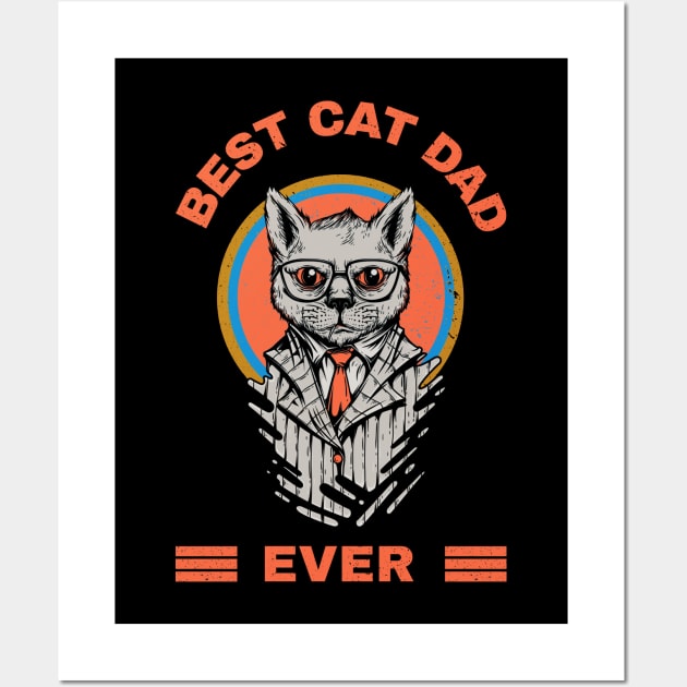 Best Cat Dad Wall Art by MONMON-75